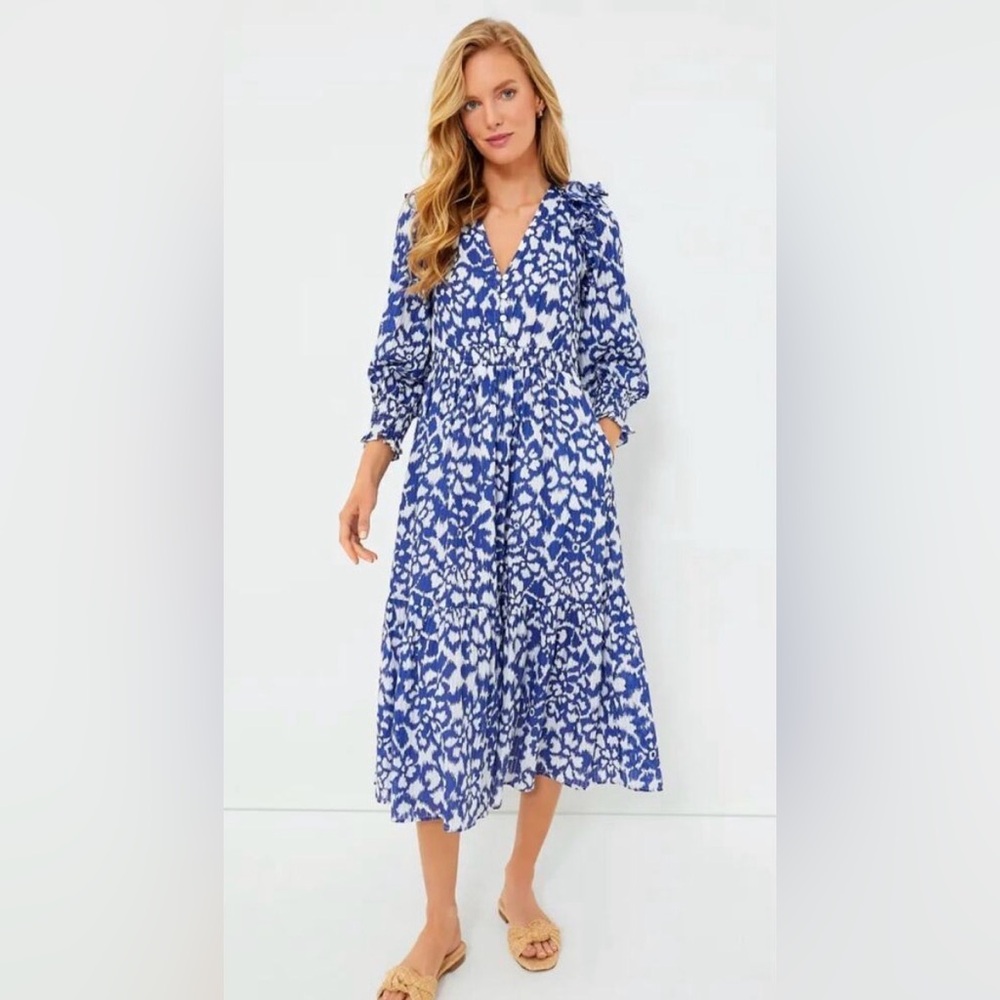 Banjanan Bluing Pearl Midi Dress